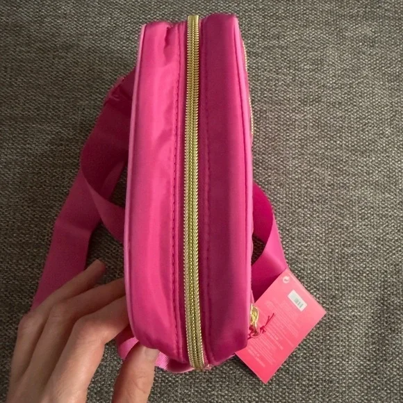 Juicy Couture Quilted Fanny Pack Belt Bag Lined Pink Purse Barbie New - Picture 9 of 14